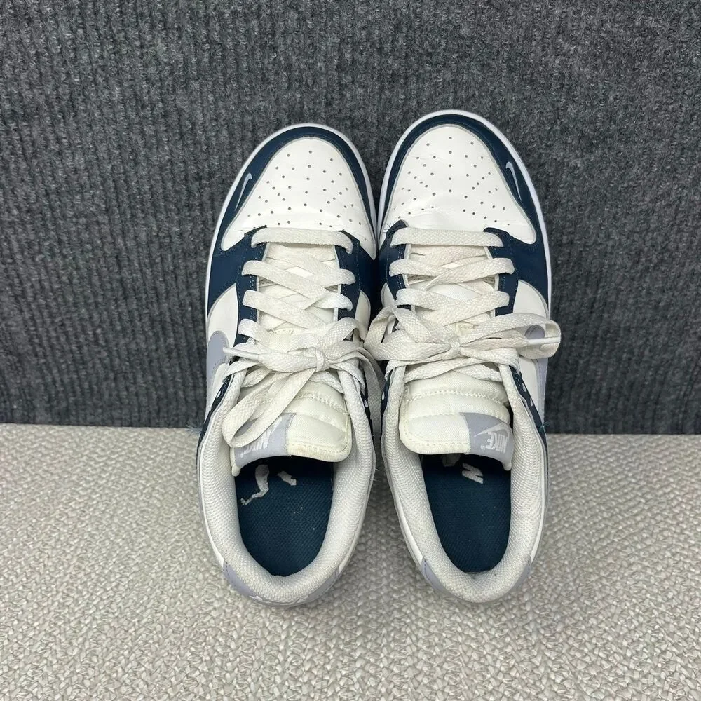 Nike Dunk Low Sail Navy Blue White Wolf Grey Shoes Women’s 8.5 HV2390-100